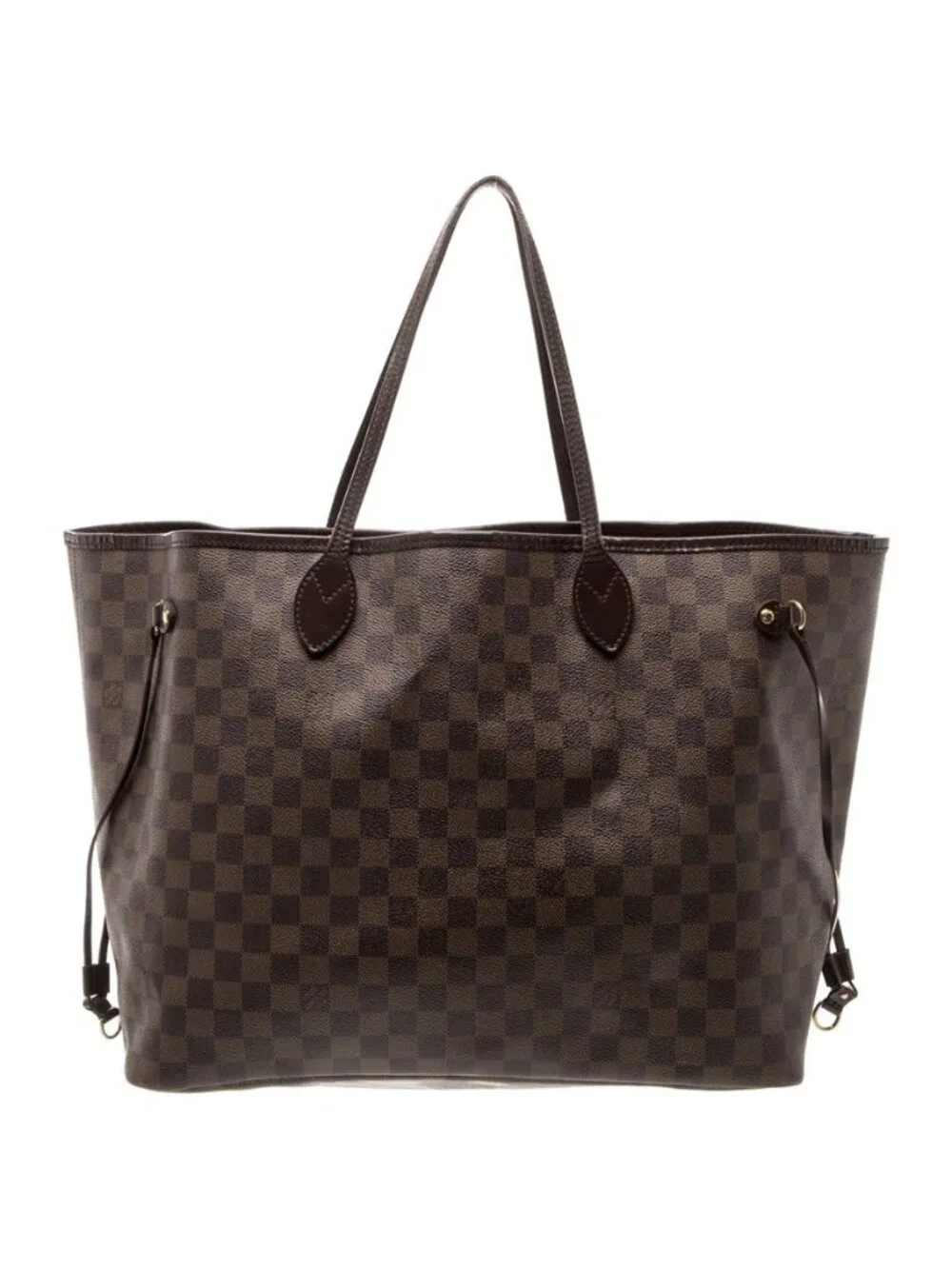 Louis Vuitton Damier Ebene Neverfull GM Brown Checkered Tote Bag Canvas